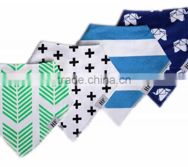 Custom 100% Organic Cotton Baby Bandana Drool Bib With Adjustable Snaps photo-2