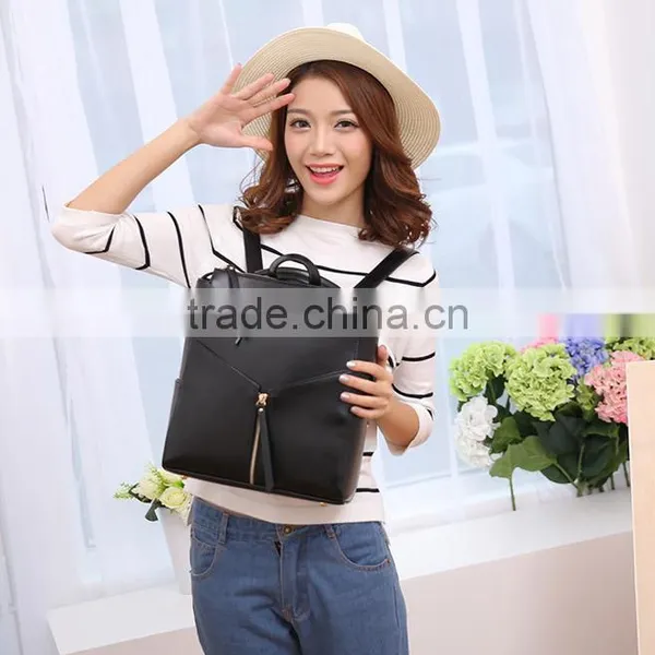 Leisure Women Bagpack Rivet School Bag PU Travle Bagpack photo-5