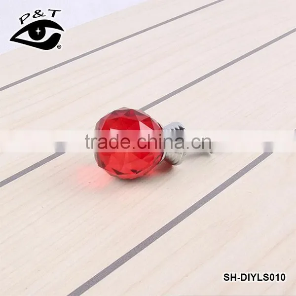 30MM Red Diamond Shaped Glass Door Handle photo-3