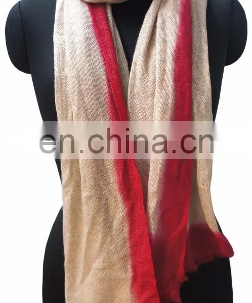 Ombre Herringbone Pashmina Wool Shawl SMH photo-3