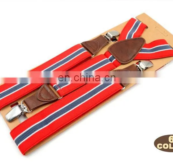 Fashion Brand 3 Clips Men's Suspenders Adult Striped Suspenders photo-2