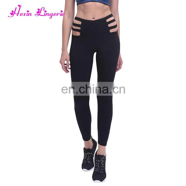 New Design Black Hollow Thicker Opaque Seamless Yoga Elastic Band Legging Activewear