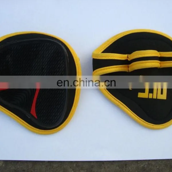 Grip Weight Lifting Pads Gloves Fingerless Support Gym Workout Fitness Training photo-2