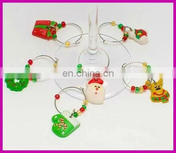 Promotional Fashion Christmas Wine Charms Beautiful for Various Bottles