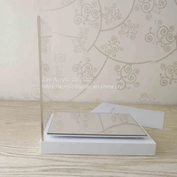 Customized Acrylic Cosmetic Skincare Display Stand With Ad Back photo-4