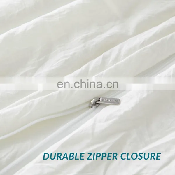2020 Popular Products Soft Twin Microfiber Washed Machine Bedding Duvet Cover Set photo-7