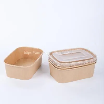 China Food grade Disposable Rectangular Paper Bowl