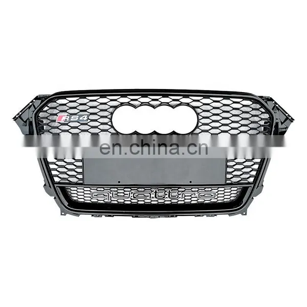 Front Bumper for Audi A4 B85 A4L Center Honeycomb Mesh Grill for Audi S4 RS4 Automotive Silver Frame Grille 2013-2016 photo-5