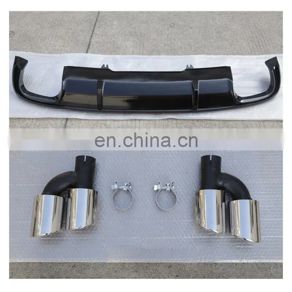 S4 B9.5 Style Car Bodykit Rear Diffuser With Tailpipe For Audi A4 S4 Sports Version Style Rear Bumper Diffuser 2020 2021 2022 photo-3