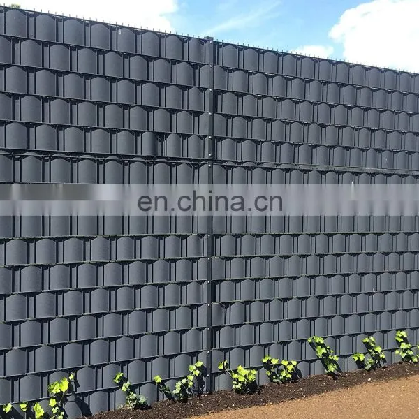 UV Resistant RAL 7040 800 G/m2 19cmx35m Double Rod Hard Polypropylene Privacy Screen Strips Fence Including Clips photo-5