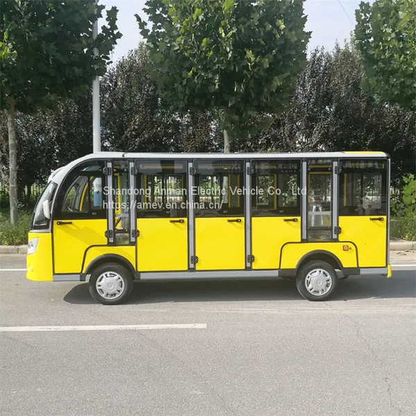 Five Row 14 Seat Electric Sightseeing Bus , Tour Mini Bus photo-2