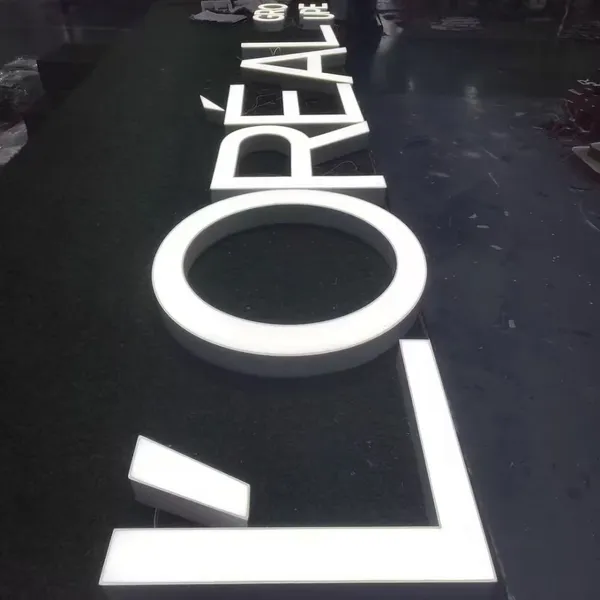 Acrylic Luminous Words Mini Words Resin Outdoor Advertising Back Luminous Stainless Steel Advertising photo-3