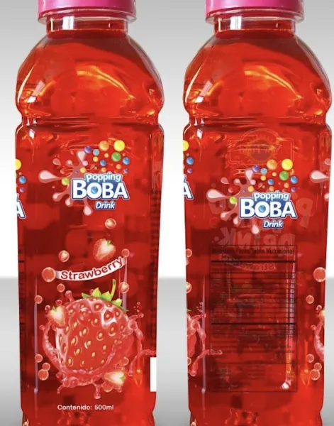 Bubble Tea Cup With Bubble Blends Fruity Pearls Burst Pop With Real Fruit Juice Popburst Bubble Boba Drink photo-4