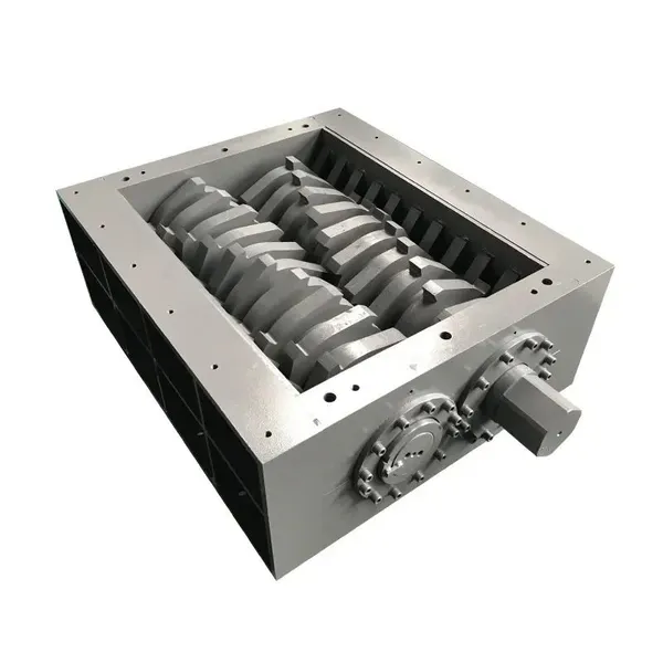 High Efficiency Double Shaft Small Mini Compost Scrap Metal Iron Aluminium Shredder Machine for Sale photo-2