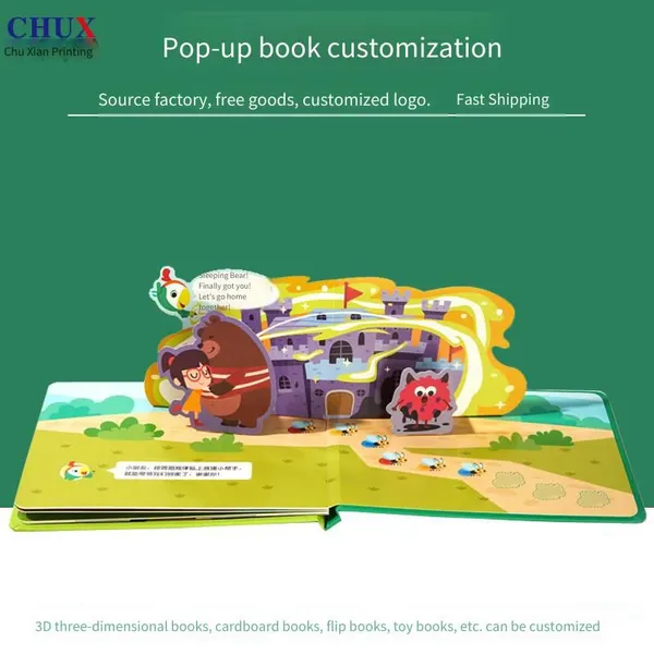 Customized 3d Pop-up Books, Promotional Brochures, Graphic Printing for Children, With Various Toy Book and Craft Book Processes photo-5