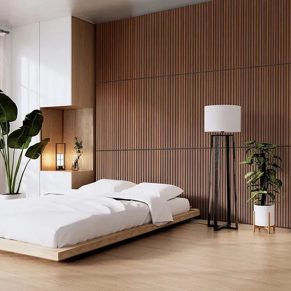 Wooden Slat Sound Absorption Wall Panels MDF Density Customized Fluted Flexible Material Eco-Friendly Home Decor photo-5