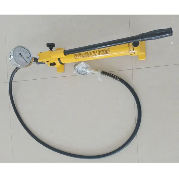 Manual Hydraulic Hand Pump With Pressure Gauge & High Pressure Hose Portable Hand Operated Hydraulic Test Pump