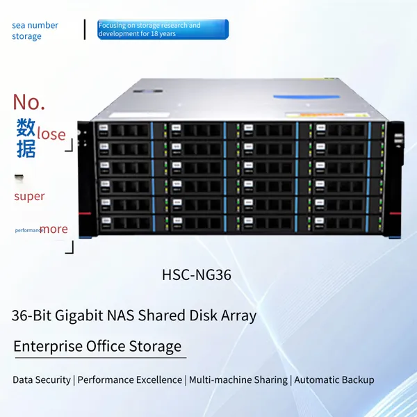 Hishuicun Enterprise-level Nas Shared Network Storage With 36 Drive Bays, Gigabit High-performance Disk Array Storage Server, Suitable for Storing Documents, Pictures, Videos and Other Enterprise Office Data