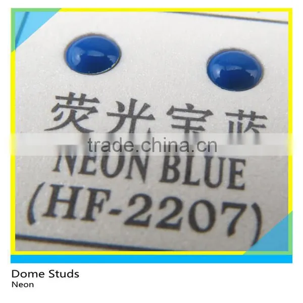 Heat Transfer Half Round Studs Neon Green Hotfix Brass Dome Studs photo-4