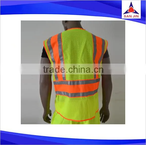 Fluorescent Yellow Safety Vest Safety Reflective Clothe