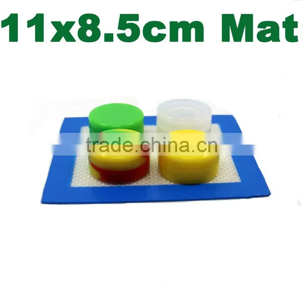 11*8.5cm Silicone Rubber Dab Mat Butane Hash Bho Oil Silicone Pad Heat Resistant Fiber Glass Silicone Wax Mat photo-3