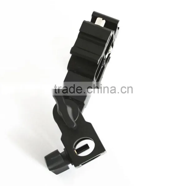 Professional 3 Way Flash Shoe Bracket/Umbrella Holder Light Three Hot Shoe Stand Mount photo-2