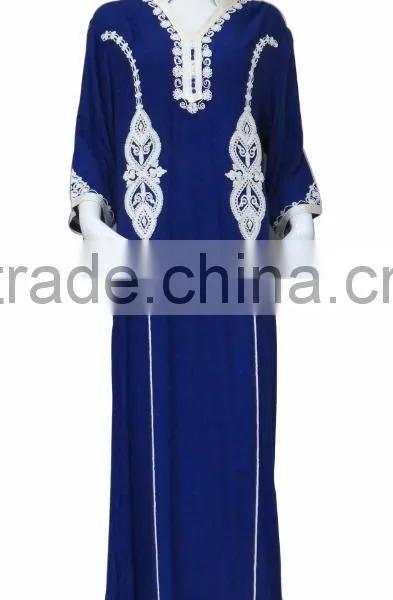the Newest Short Sleeves Big Area Rope Embroidery Maxi Dress photo-2