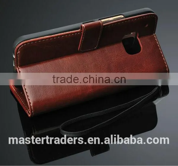 Original Fashion 64 Grain Stand Wallet Flip PU Leather Case With Card Slot For HTC One M9 MT-3459 photo-4