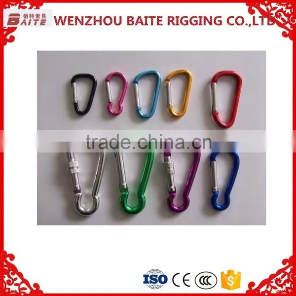 OEM Red Aluminum Carabiner Snap Hook ,Aluminum Spring Hook ,Handbag Aluminum Hook In Rigging Manufacturer photo-2