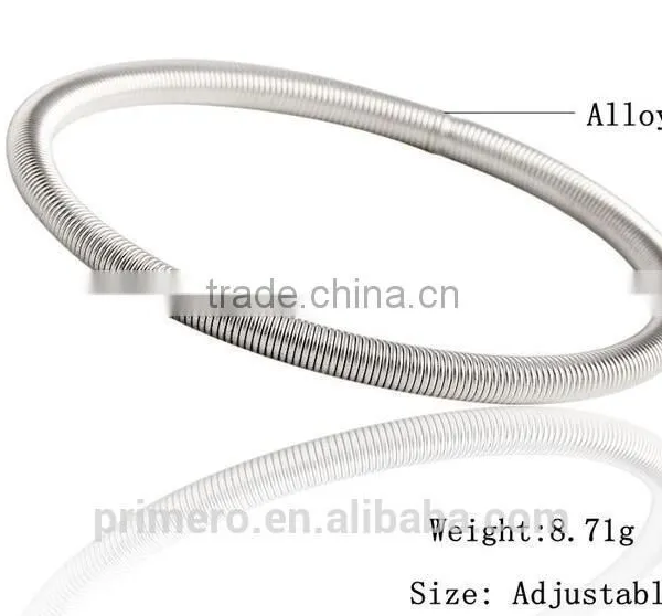 New Fashion Jewelry Spring Tube Type Bangle Gold Plated Adjustable Bracelet photo-3