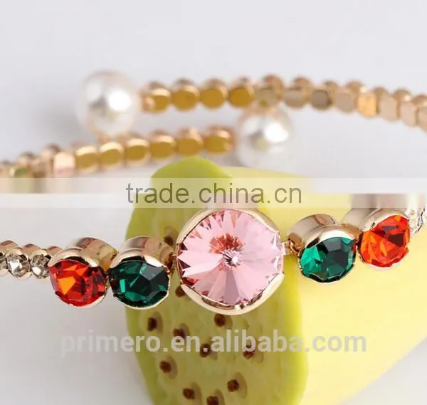 Women Jewelry 18K Rose Gold Austrian Crystal CZ Diamond Bracelets & Bangles photo-5