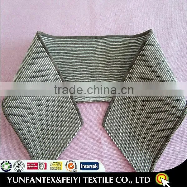 2015 Latest Italy Design 100 Cotton 2x2 Jacket Style Heavy Knitted Striped Rib for Collar Waistband photo-3