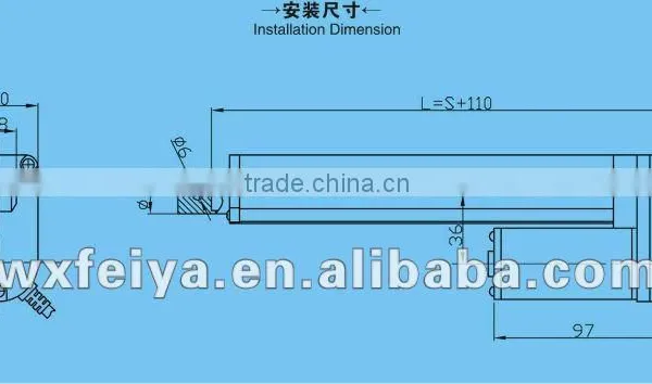 FY017 12V 24V 36V 48V dc Motor Waterproof Mini Linear Actuator for Car Light photo-5