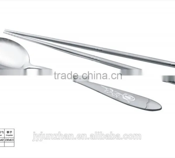 Supermarket Hot-sell Stainless Steel Spoon and Chopsticks Sets With Gift Box Packing photo-3