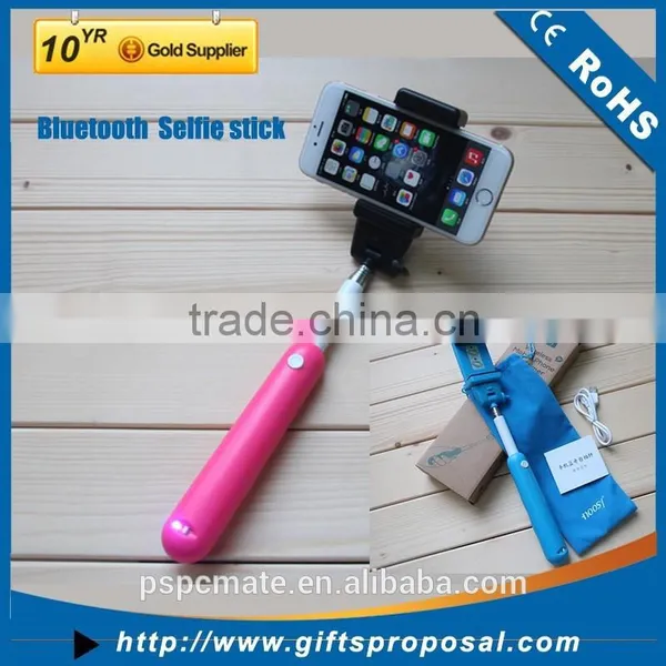 COLORFUL MONOPOD SELFIE STICK WITH BUILT-IN BLUETOOTH REMOTE WIRELESS SHUTTER photo-2