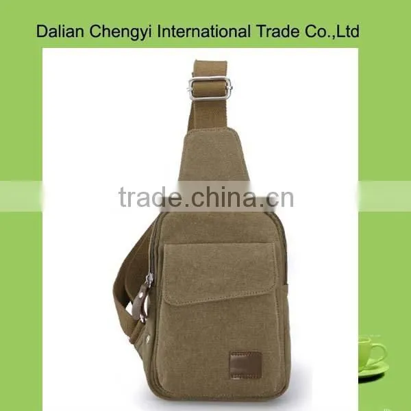 Factory Price Qualified Portable Canvas Chest Bag With Compartment