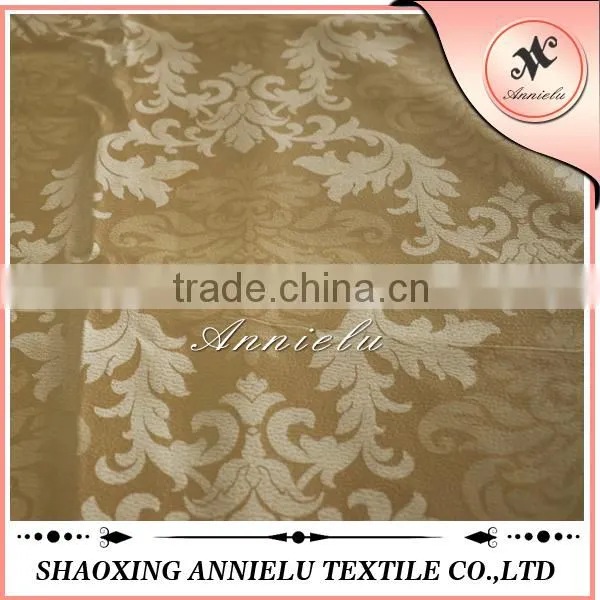 Wholesale Beautiful Gold Color Damask Jacquard Fabric