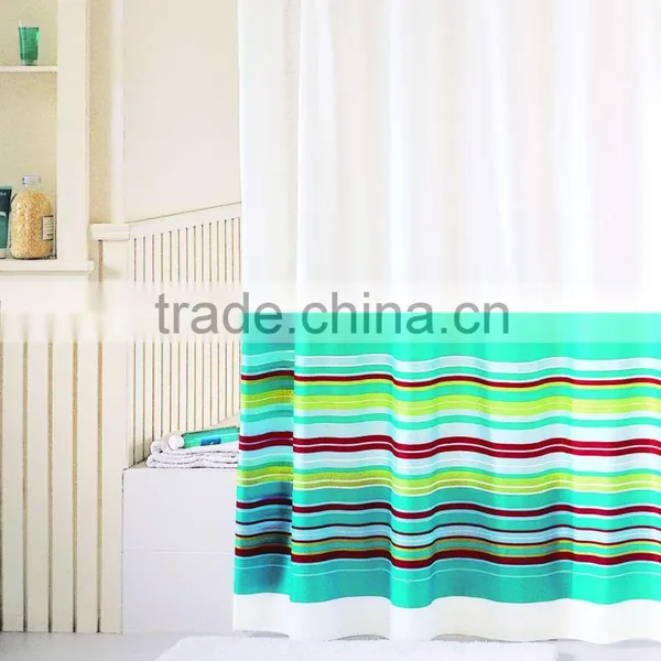 Hotel Polyester Bright Textile Curtain Shower