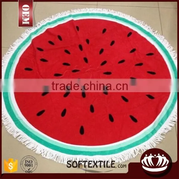 Wholesale Cheap Custom Printed Cotton Round Beach Blanket Quality Choice