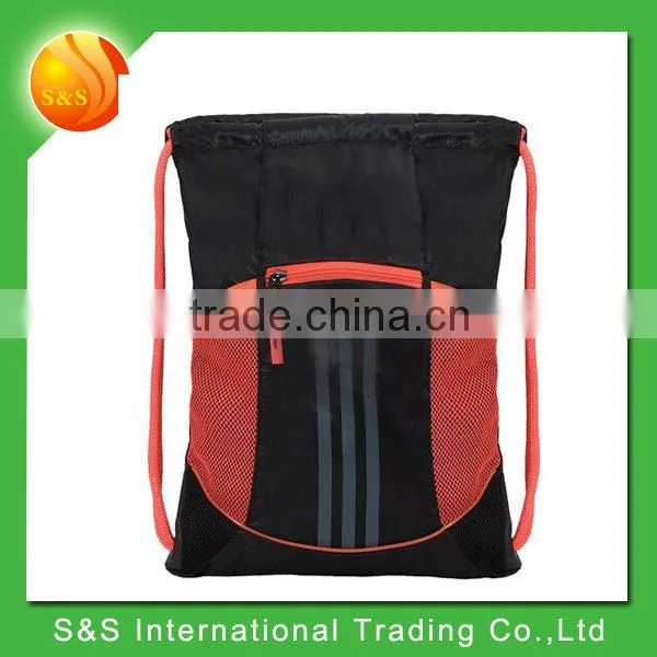 Fashionable and Durable Sport Polyester Mesh Drawstring Bag Backpack photo-3