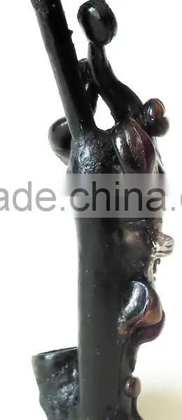 Figurine Shaped Hand Crafted Smoking Pipes - Jester Skull on Fire photo-4