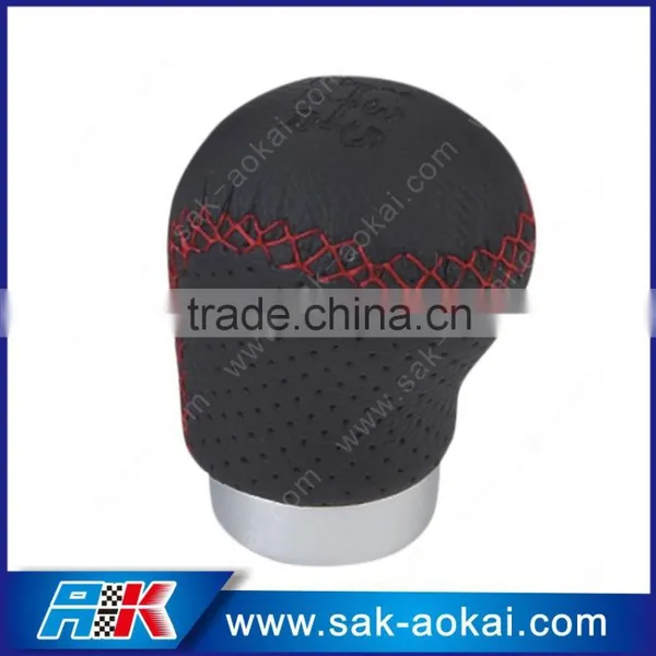 Red Stitched Gear Shift Knobs Leather Knobs photo-2