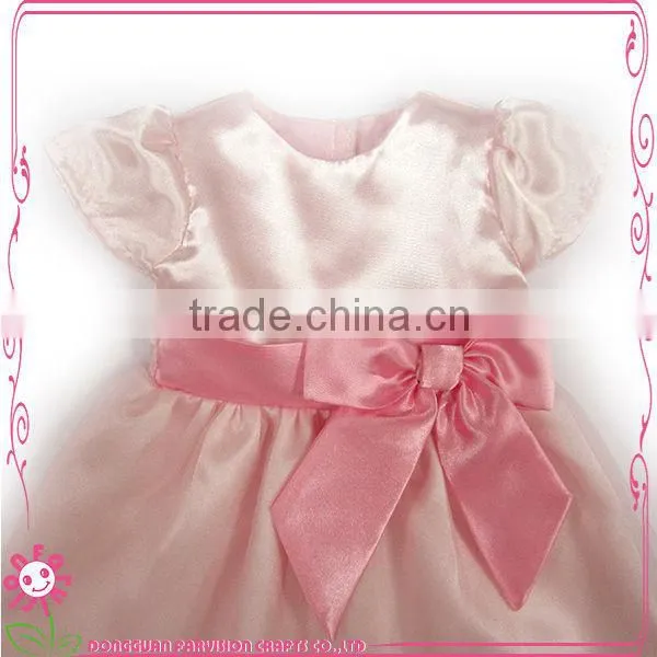 OEM 18 Inch Baby Doll Dress With Pink Knot for Sale photo-2