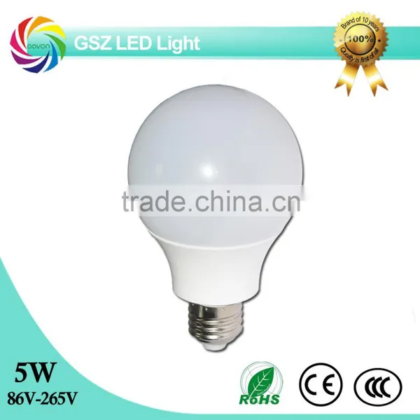 GSZ E27 5W High Power Residential Led Lighting Bulb