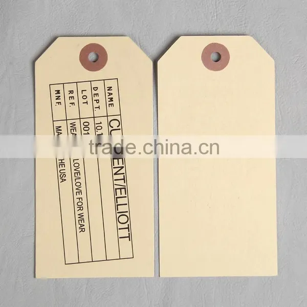 2016 Directly Factory Custom Irregular Shape Logo Paper Hangtag for Jeans T-shirt photo-3