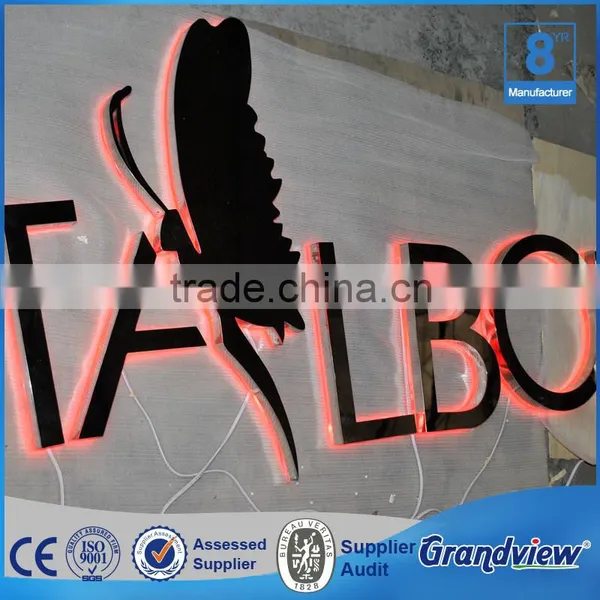 3D Illuminated Stainless Steel Logo Backlit Letter Signs photo-3