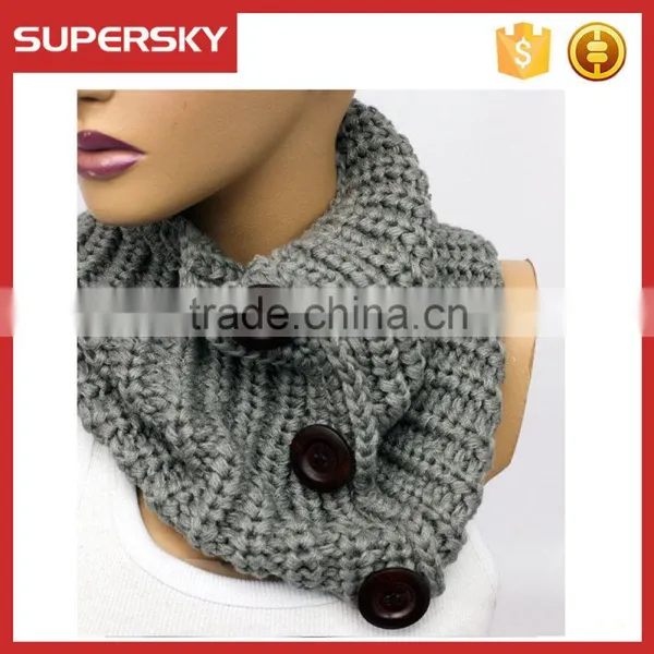 A-55 Chunky Neck Warmer Scaves Knitted Winter Neck Scarf Wool Neck Warmer