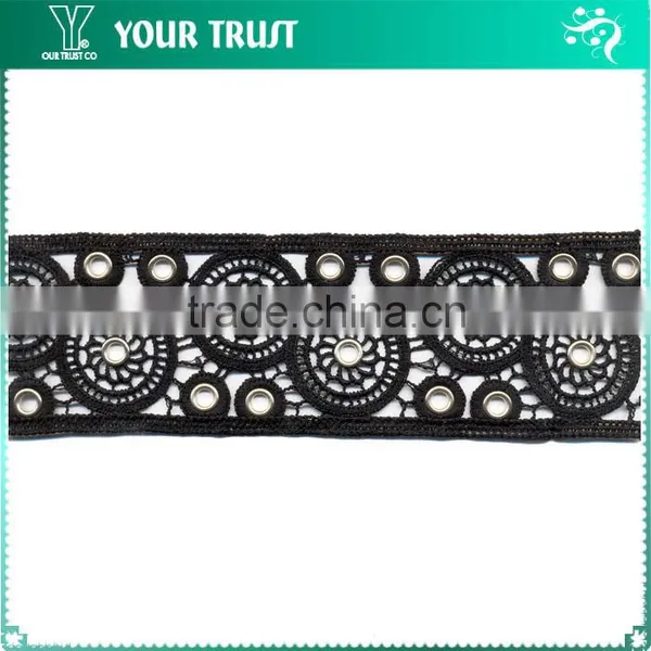 1MM Gold Rhodium Metal Ball Chain Black Mesh Trimming photo-4