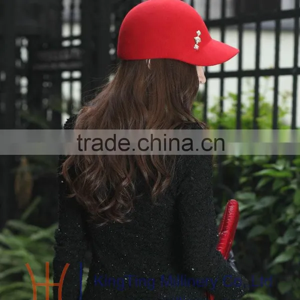 Wholesale Winter Hat Red/Blue Wool Hat For Women photo-3