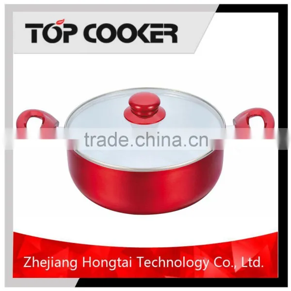 Aluminum Ceramic Pot With Metalic Painting